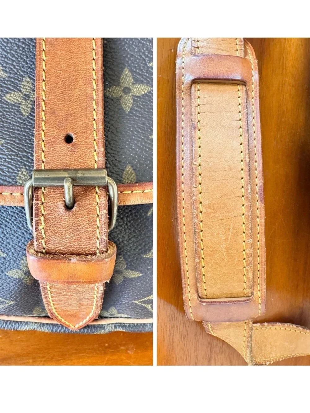 Louis Vuitton Monogram Canvas Messenger Bag in Brown and Tan
